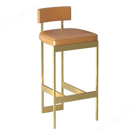 鼎富 不锈钢吧椅靠背椅咖啡厅高脚椅前台柜台椅DF-51