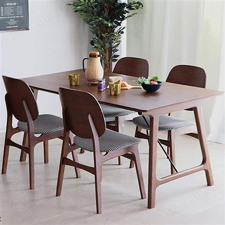 大理石实木餐桌椅组合 一桌四椅 四人餐桌 厂价直销DF0021