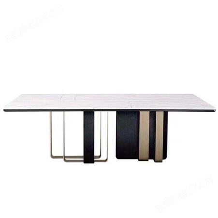 鼎富现代轻奢大理石餐桌饭桌港式长方形桌子DF-375