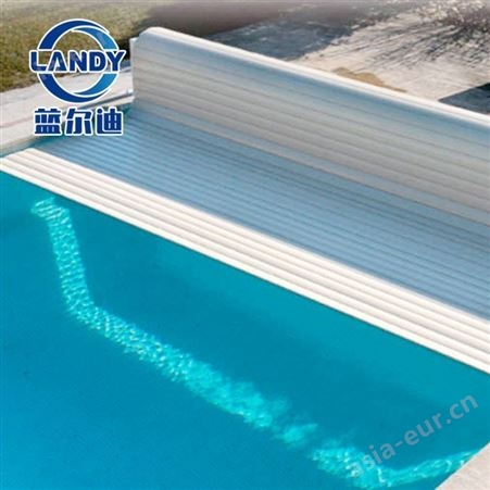 全自动PVC板泳池盖 蓝尔迪源厂定制 抗UV泳池盖 土建水池保温做法 水池保温盖系统