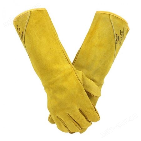 ANSELL/安思尔43-216焊接工烧焊防护手套隔热耐高温防火 皮革手套